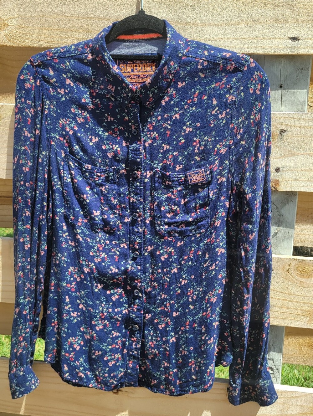Superdry Floral  long sleeve button down shirt